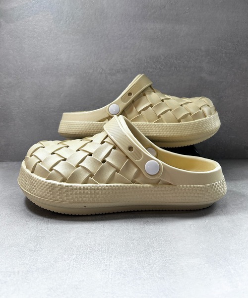 セール】3-2A81 メッシュクロッグサンダル レディース 幅広