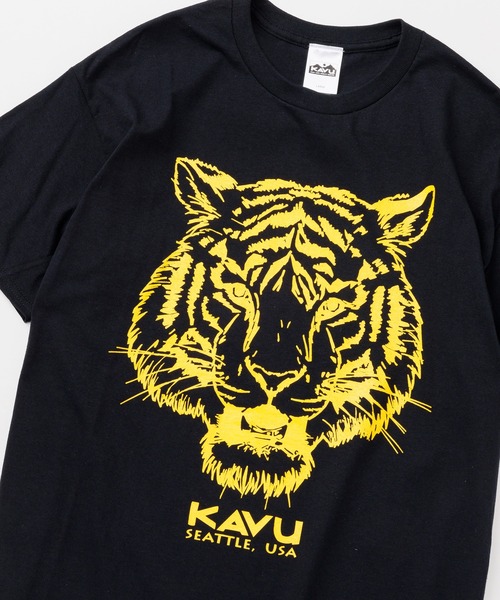 KAVU(カブー)の「KAVU/カブー Tiger Tee/タイガーティー(Tシャツ/カットソー・メンズ・ホワイト/ブラック/オレンジ/ゴールド・LARGE/MEDIUM/X-LARGE)」の10枚目の写真