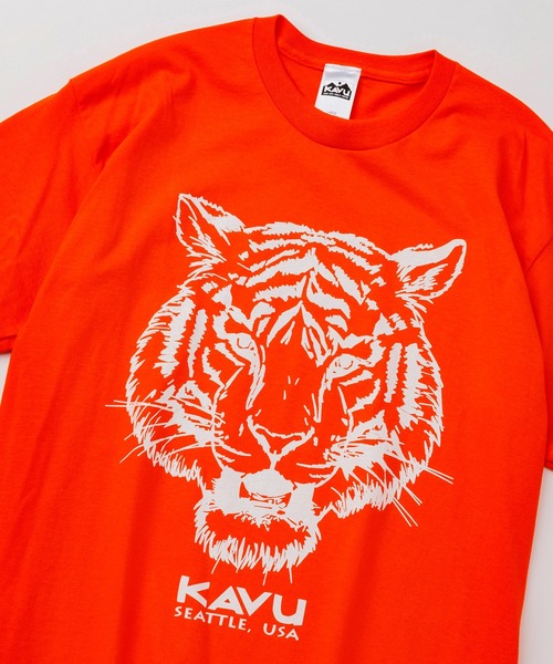 KAVU(カブー)の「KAVU/カブー Tiger Tee/タイガーティー(Tシャツ/カットソー・メンズ・ホワイト/ブラック/オレンジ/ゴールド・LARGE/MEDIUM/X-LARGE)」の14枚目の写真