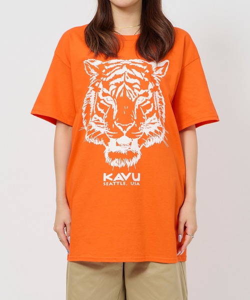 KAVU(カブー)の「KAVU/カブー Tiger Tee/タイガーティー(Tシャツ/カットソー・メンズ・ホワイト/ブラック/オレンジ/ゴールド・LARGE/MEDIUM/X-LARGE)」の16枚目の写真