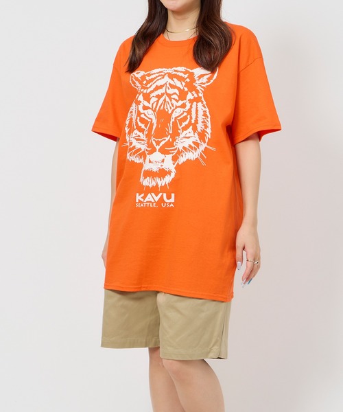 KAVU(カブー)の「KAVU/カブー Tiger Tee/タイガーティー(Tシャツ/カットソー・メンズ・ホワイト/ブラック/オレンジ/ゴールド・LARGE/MEDIUM/X-LARGE)」の17枚目の写真