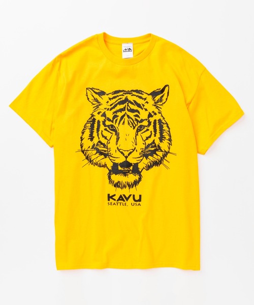 KAVU(カブー)の「KAVU/カブー Tiger Tee/タイガーティー(Tシャツ/カットソー・メンズ・ホワイト/ブラック/オレンジ/ゴールド・LARGE/MEDIUM/X-LARGE)」の18枚目の写真