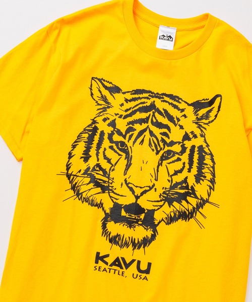 KAVU(カブー)の「KAVU/カブー Tiger Tee/タイガーティー(Tシャツ/カットソー・メンズ・ホワイト/ブラック/オレンジ/ゴールド・LARGE/MEDIUM/X-LARGE)」の20枚目の写真