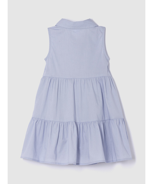 GAP（ギャップ）の「ティアード シャツワンピース (幼児・ベビー)（ワンピース・キッズ・オフホワイト/ブルー・80ｃｍ/90cm/95cm/110cm/100cm/70cm/105cm）」の3枚目の写真