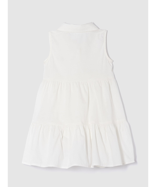 GAP（ギャップ）の「ティアード シャツワンピース (幼児・ベビー)（ワンピース・キッズ・オフホワイト/ブルー・80ｃｍ/90cm/95cm/110cm/100cm/70cm/105cm）」の4枚目の写真