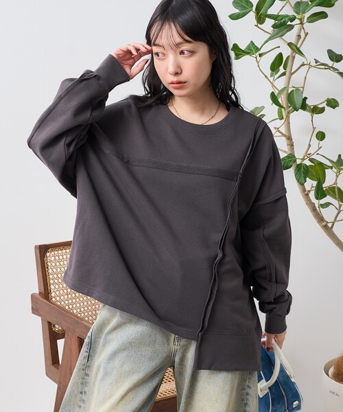 セール】リメイク風 カットオフスウェット（スウェット）｜FREAK'S