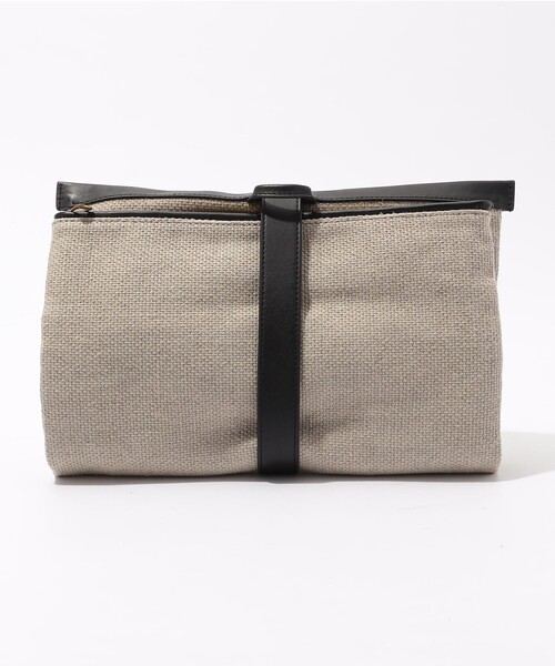 TOMORROWLAND （トゥモローランド）の「SegeN ファブリックコンビ ポーチ（クラッチバッグ・メンズ・ライトベージュ/ブラック・FREE）」の15枚目の写真