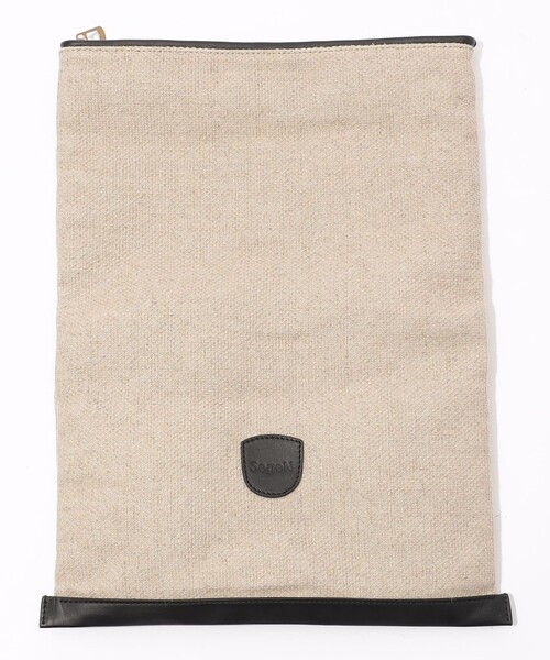 TOMORROWLAND （トゥモローランド）の「SegeN ファブリックコンビ ポーチ（クラッチバッグ・メンズ・ライトベージュ/ブラック・FREE）」の16枚目の写真