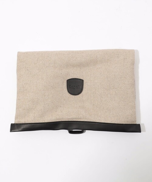 TOMORROWLAND （トゥモローランド）の「SegeN ファブリックコンビ ポーチ（クラッチバッグ・メンズ・ライトベージュ/ブラック・FREE）」の18枚目の写真