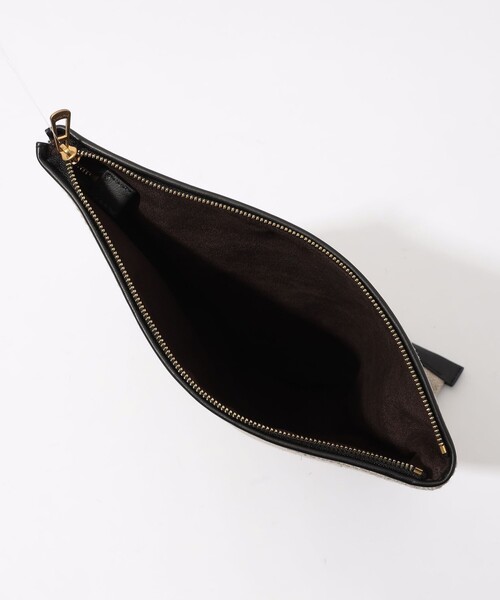 TOMORROWLAND （トゥモローランド）の「SegeN ファブリックコンビ ポーチ（クラッチバッグ・メンズ・ライトベージュ/ブラック・FREE）」の8枚目の写真