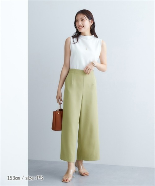 Petitjo（プッチージョ）の「小さいサイズ　ハイウエストワイドサロペット　低身長さん・小柄女性（つなぎ/オールインワン・レディース・ライトカーキ/ブラウン/ブラック・PS/PM/PL/PSS）」の6枚目の写真