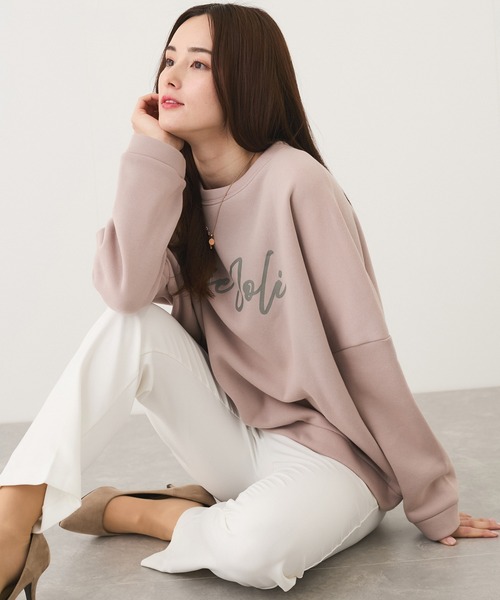 Jayro(ジャイロ)の「ロゴプリントスウェット(Tシャツ/カットソー・レディース・ライトグレー/ブラック/グレー/ピンク・FREE)」の4枚目の写真