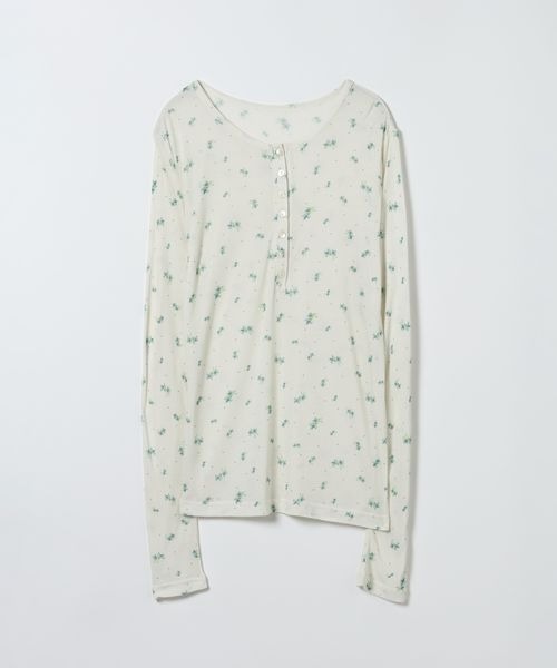 JEANASIS（ジーナシス）の「セミシアーリブヘンリー LS/326122（Tシャツ/カットソー・レディース・ホワイト/ピンク/ブラック/グレー/ライトブルー/ホワイト系その他・FREE）」の2枚目の写真