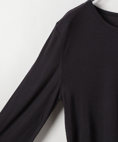 JEANASIS(ジーナシス)の「セミシアーリブヘンリー LS/326122(Tシャツ/カットソー・レディース・ホワイト/ピンク/ブラック/グレー・FREE)」の15枚目の写真