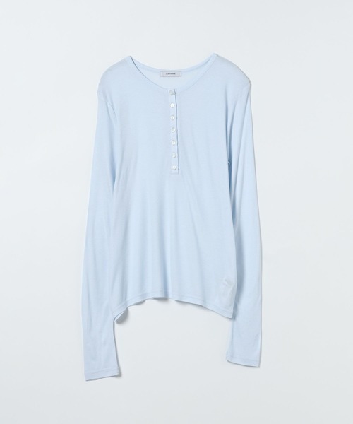 JEANASIS（ジーナシス）の「セミシアーリブヘンリー LS/326122（Tシャツ/カットソー・レディース・ホワイト/ピンク/ブラック/グレー/ライトブルー・FREE）」の21枚目の写真