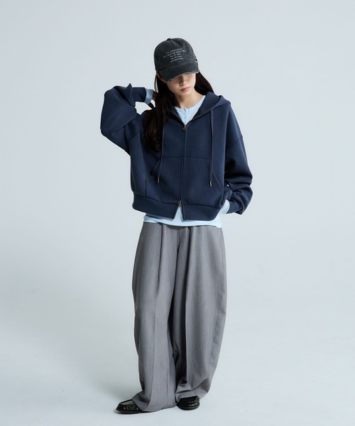 JEANASIS（ジーナシス）の「セミシアーリブヘンリー LS/326122（Tシャツ/カットソー・レディース・ホワイト/ピンク/ブラック/グレー/ライトブルー・FREE）」の22枚目の写真