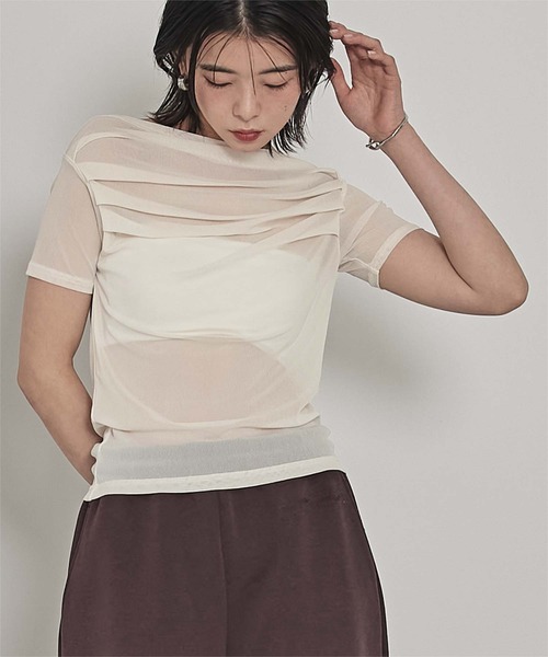 オフショルダーシアートップス pctokyo Tシャツセット jiasecond. tシャツ 「jiasecond.」ラグランオフショルシアー