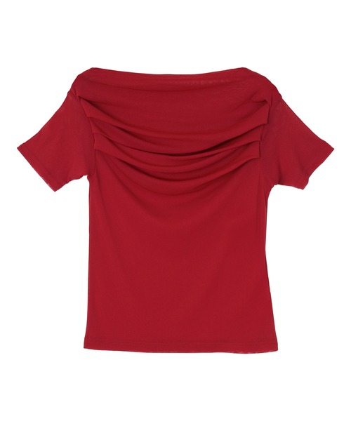 オフショルダーシアートップス pctokyo Tシャツセット セール】オフショルシアートップス（Tシャツ/カットソー
