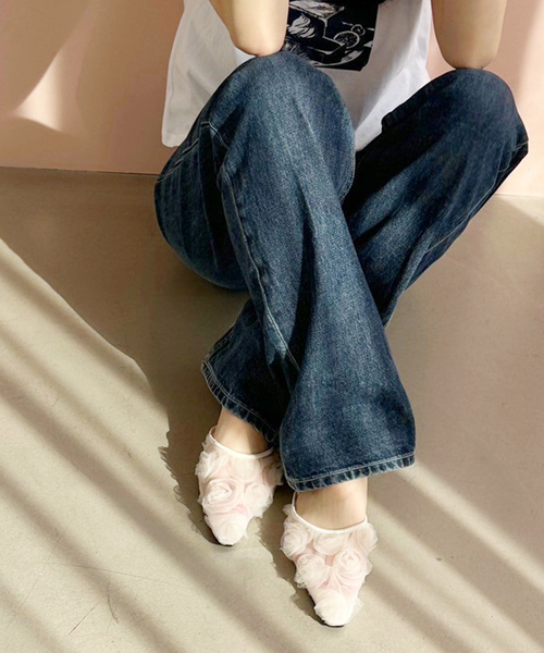 LE TALON（ルタロン）の「《WEB限定》Le decore / ル デコレ puffy rose ミュール（その他シューズ・レディース・アイボリー/ブラック×ブラック・SMALL/MEDIUM/LARGE）」の15枚目の写真