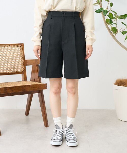 【接触冷感】チェリー柄シャツ& ショートパンツ セール】接触冷感/UV リネンタッチ ショートパンツ