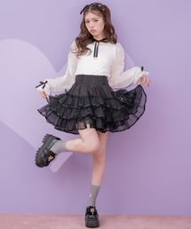 ラッフルチュールミニスカパン