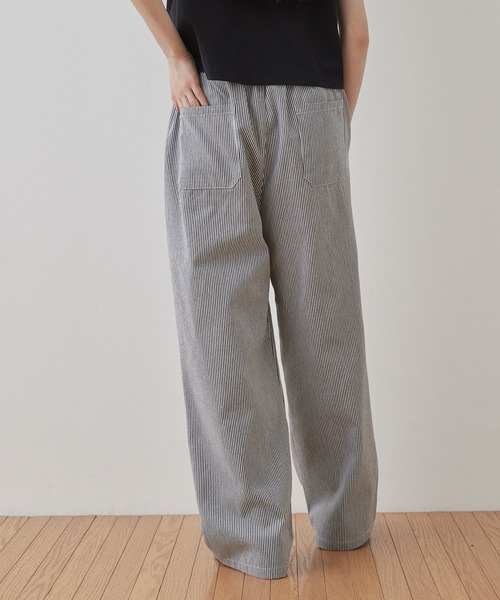 Unblend（アンブレンド）の「【Unblend】ストライプ ルーズ イージーパンツ（その他パンツ・レディース・ネイビー/ブラック・M/S）」の13枚目の写真