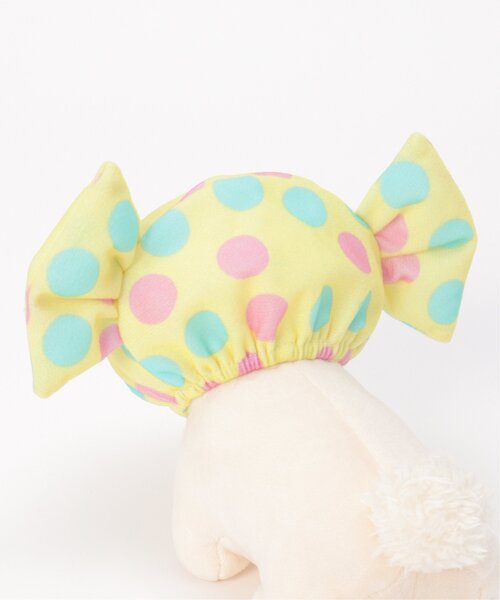 LBC（エルビーシー）の「PLUFFY かぶりもの キャンディ（クッション/クッションカバー・レディース・イエロー・FREE）」の5枚目の写真