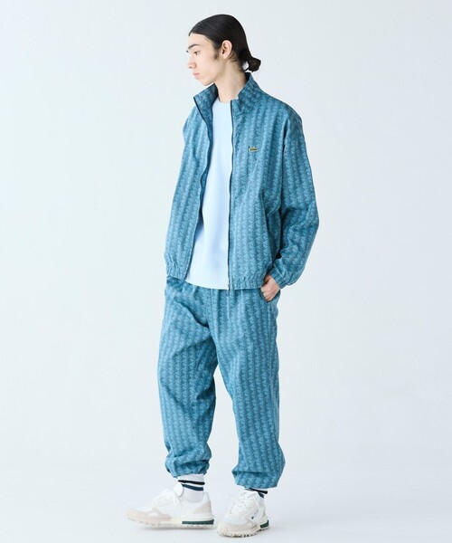 LACOSTE（ラコステ）の「モノグラムジャカード撥水トラックパンツ（スウェットパンツ・メンズ・グレイッシュブルー・2/4/3/5）」の3枚目の写真