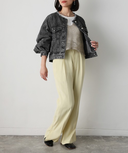 ◉Mr&Mrs Italy　デニムボリュームジャケット　ピンクファー　２way 新商品 / Fashion 新着ウェアアイテム - 毎日をちょっぴり楽しく