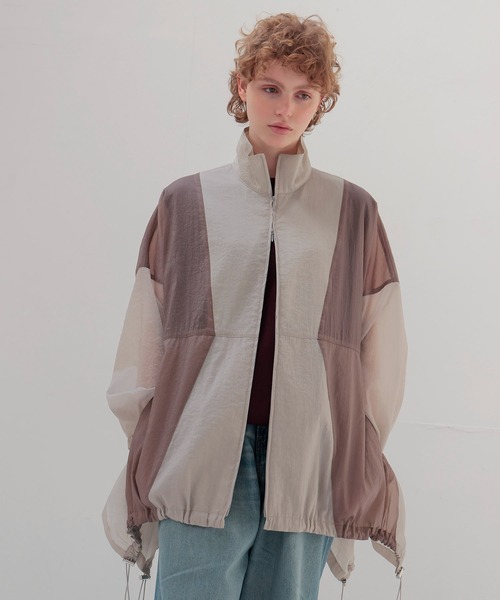 DRESSLAVE(ドレスレイブ)の「shiny cloud windbreaker(シャイニークラウドウインドブレーカー)(ブルゾン・レディース・カーキ/グレー・38)」の13枚目の写真