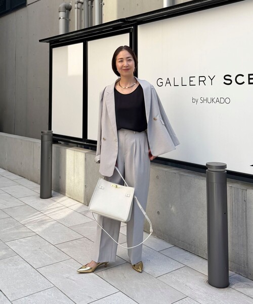 NOLLEY’S（ノーリーズ）の「ひねり金具付きワンハンドルバッグ【WEB STAFF守屋☆別注アイテム】（ショルダーバッグ・レディース・ブラック/キャメル/オフホワイト・FREE）」の7枚目の写真