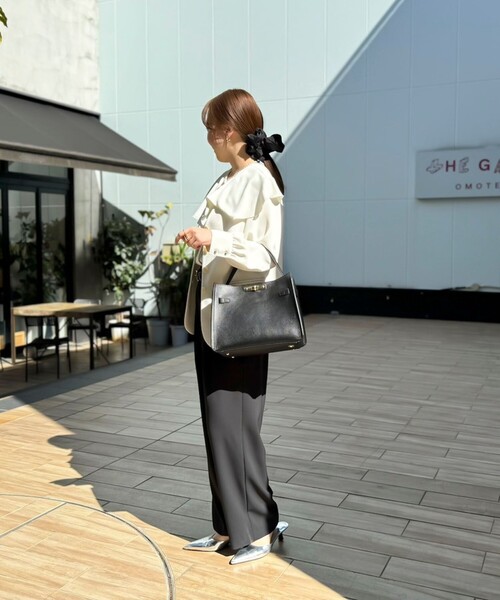 ノーリーズ　NOLLEY’S　守屋さん別注　ひねり金具付きワンハンドルバッグ ひねり金具付きワンハンドルバッグ【WEB STAFF守屋☆別注