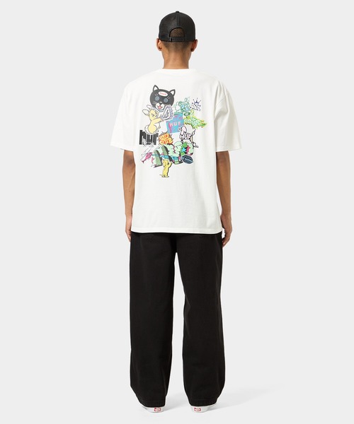 HUF（ハフ）の「STICKER TEE / HUF ハフ プリント Tシャツ 半袖（Tシャツ/カットソー・メンズ・ブラック/ホワイト/ライトブルー・LARGE/MEDIUM/X-SMALL/SMALL/XX-LARGE/X-LARGE）」の21枚目の写真