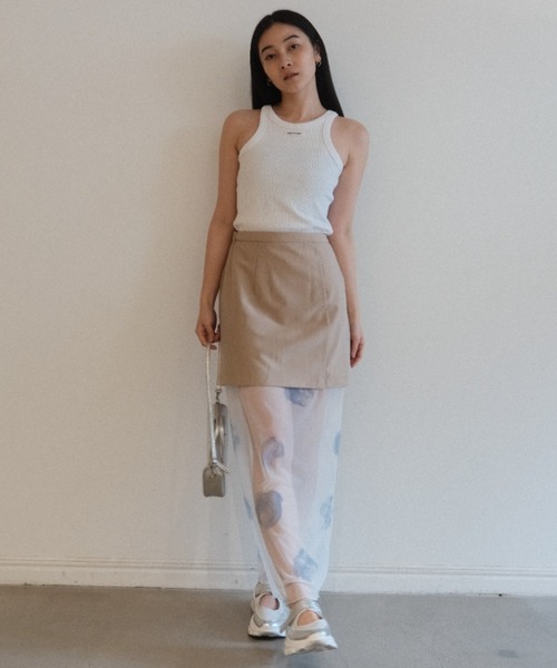 HONEY MI HONEY（ハニーミーハニー）の「rose pattern tulle skirt（スカート・レディース・グレー系その他/ベージュ/ブラック・FREE）」の12枚目の写真