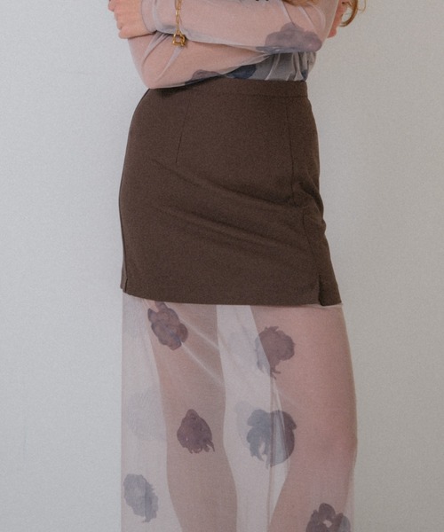 HONEY MI HONEY（ハニーミーハニー）の「rose pattern tulle skirt（スカート・レディース・グレー系その他/ベージュ/ブラック・FREE）」の8枚目の写真