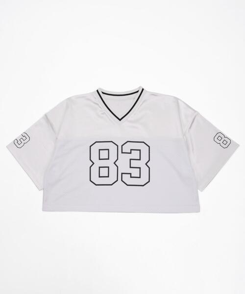 WEGO(ウィゴー)の「WEGO/【25年春夏新作】ゲームナンバリングサテンショートT(Tシャツ/カットソー・レディース・ブラック/ライトグレー/ホワイト・FREE)」の22枚目の写真