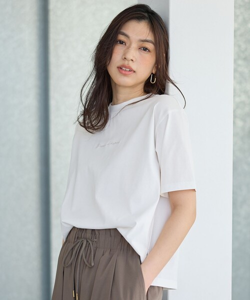 ANY(エニィ)の「オーガビッツ刺繍ロゴTシャツ(Tシャツ/カットソー・レディース・ホワイト系/グレー系/ブラック系・4)」の21枚目の写真