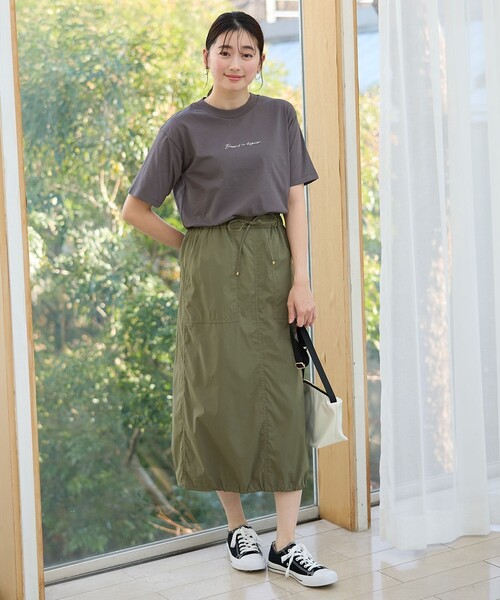 ANY(エニィ)の「オーガビッツ刺繍ロゴTシャツ(Tシャツ/カットソー・レディース・ホワイト系/グレー系/ブラック系・4)」の5枚目の写真