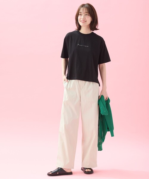 ANY(エニィ)の「オーガビッツ刺繍ロゴTシャツ(Tシャツ/カットソー・レディース・ホワイト系/グレー系/ブラック系・4)」の9枚目の写真