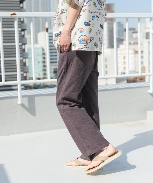 ITEMS URBANRESEARCH（アイテムズ アーバンリサーチ）の「『セットアップ対応』天然素材リネンコットンウエストイージーパンツ（その他パンツ・メンズ・ブラウン/アイボリー/チャコールグレー・MEDIUM/LARGE/X-LARGE）」の6枚目の写真