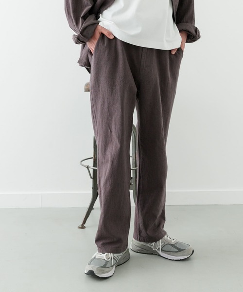 ITEMS URBANRESEARCH（アイテムズ アーバンリサーチ）の「『セットアップ対応』天然素材リネンコットンウエストイージーパンツ（その他パンツ・メンズ・ブラウン/アイボリー/チャコールグレー・MEDIUM/LARGE/X-LARGE）」の8枚目の写真