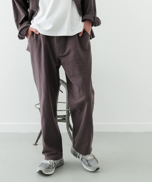 ITEMS URBANRESEARCH（アイテムズ アーバンリサーチ）の「『セットアップ対応』天然素材リネンコットンウエストイージーパンツ（その他パンツ・メンズ・ブラウン/アイボリー/チャコールグレー・MEDIUM/LARGE/X-LARGE）」の9枚目の写真