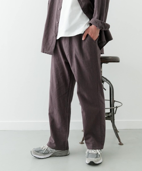 ITEMS URBANRESEARCH（アイテムズ アーバンリサーチ）の「『セットアップ対応』天然素材リネンコットンウエストイージーパンツ（その他パンツ・メンズ・ブラウン/アイボリー/チャコールグレー・MEDIUM/LARGE/X-LARGE）」の10枚目の写真
