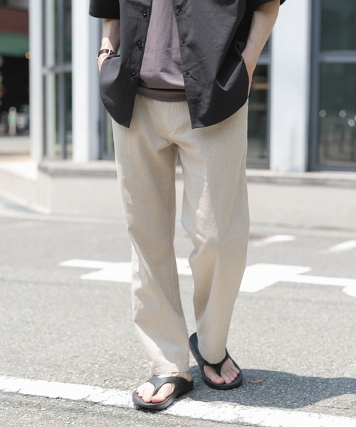ITEMS URBANRESEARCH（アイテムズ アーバンリサーチ）の「『セットアップ対応』天然素材リネンコットンウエストイージーパンツ（その他パンツ・メンズ・ブラウン/アイボリー/チャコールグレー・MEDIUM/LARGE/X-LARGE）」の16枚目の写真