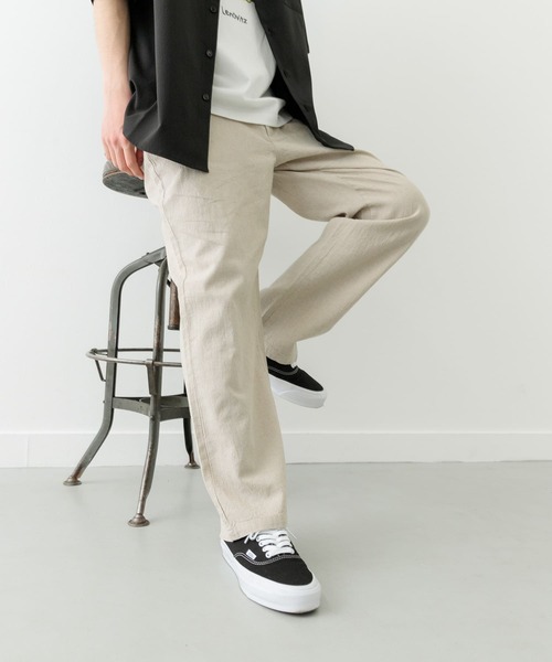 ITEMS URBANRESEARCH（アイテムズ アーバンリサーチ）の「『セットアップ対応』天然素材リネンコットンウエストイージーパンツ（その他パンツ・メンズ・ブラウン/アイボリー/チャコールグレー・MEDIUM/LARGE/X-LARGE）」の22枚目の写真