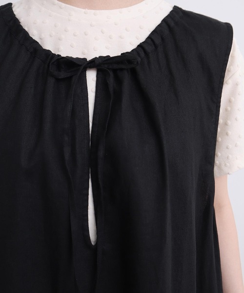 l'atelier du savon 麻のしぼるリボン つりパンツ