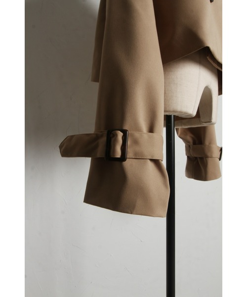 &. NOSTALGIA(アンドドットノスタルジア)の「【ZOZO限定】ショート丈トレンチコート(トレンチコート・レディース・ベージュ・M)」の21枚目の写真