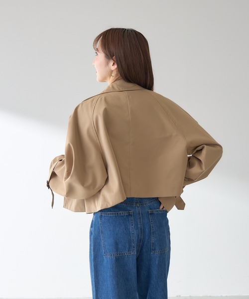 &. NOSTALGIA(アンドドットノスタルジア)の「【ZOZO限定】ショート丈トレンチコート(トレンチコート・レディース・ベージュ・M)」の5枚目の写真