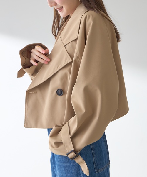 &. NOSTALGIA(アンドドットノスタルジア)の「【ZOZO限定】ショート丈トレンチコート(トレンチコート・レディース・ベージュ・M)」の6枚目の写真