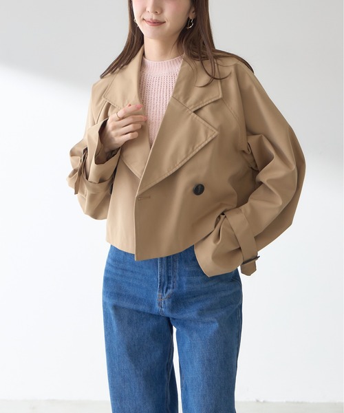 &. NOSTALGIA(アンドドットノスタルジア)の「【ZOZO限定】ショート丈トレンチコート(トレンチコート・レディース・ベージュ・M)」の7枚目の写真